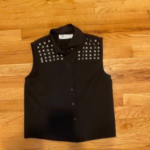 Black blouse with studs never worn